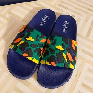 Happy Socks Pool Slider Leopard